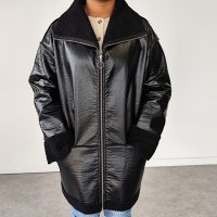 SHEIN | Veste oversize en vinyle
